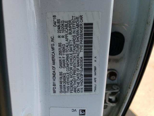 1HGCV3F10JA003834 Honda ACCORD HYBRID