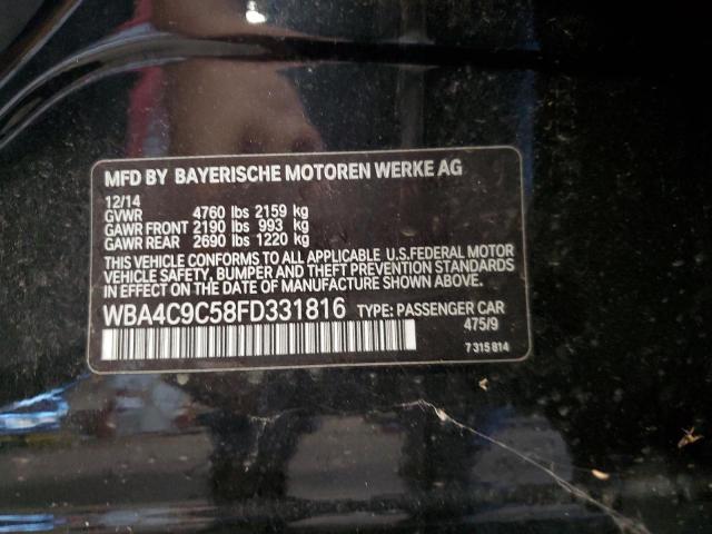 WBA4C9C58FD331816 BMW 428 Xi Gran Coupe Sulev