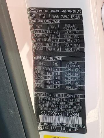 SALCP2RX8JH752884 Land Rover Discovery Sport Se
