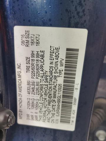 5J6RM4H99GL110926 Honda Cr-v Touring
