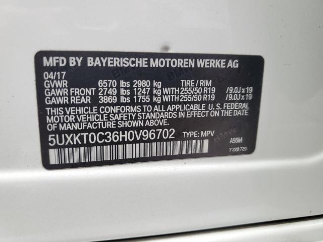 5UXKT0C36H0V96702 BMW X5 Xdr40e