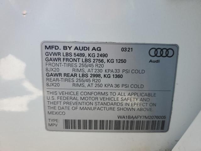 WA1BAAFY7M2076005 Audi Q5 Premium Plus