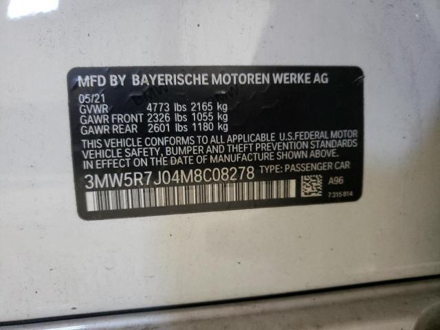 3MW5R7J04M8C08278 BMW 330XI