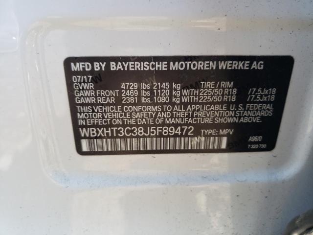 WBXHT3C38J5F89472 BMW X1 Xdrive28i