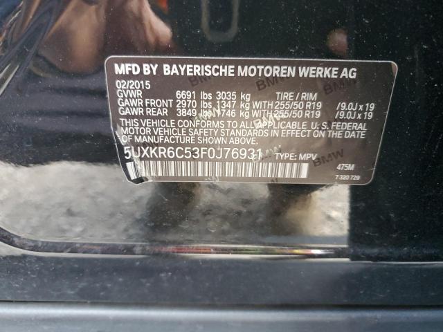 5UXKR6C53F0J76931 BMW X5 Xdrive50i