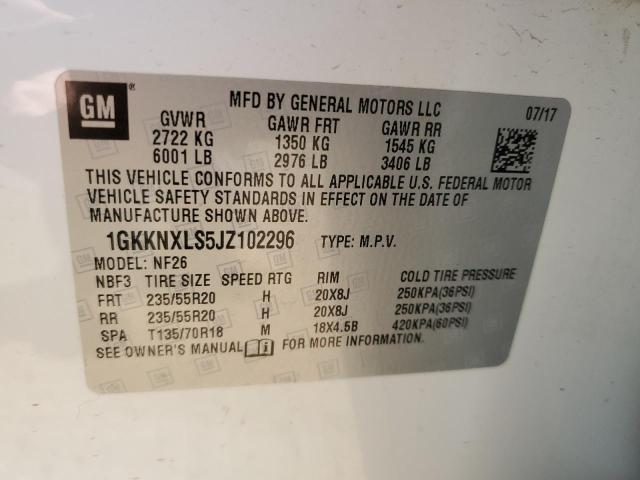 1GKKNXLS5JZ102296 GMC Acadia Denali