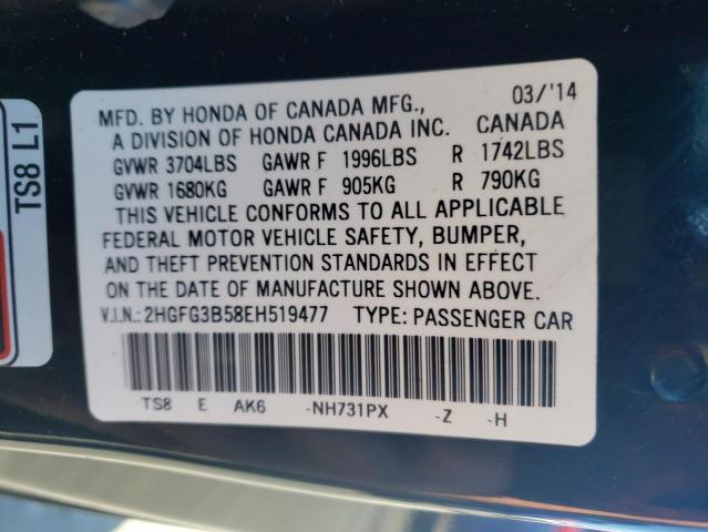 2HGFG3B58EH519477 Honda Civic Lx