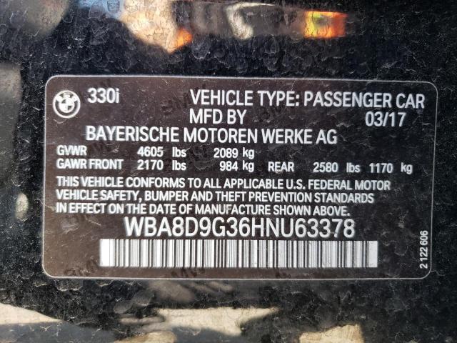 WBA8D9G36HNU63378 BMW 330 XI