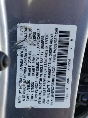 2HGFC2F8XKH514030 Honda Civic Sport