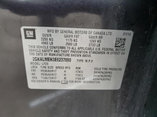 2GKALMEK0E6237880 GMC Terrain Sle