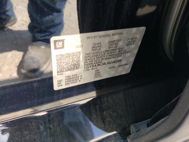 1GYS4JKJ8LR206198 Cadillac Escalade Esv Premium Luxury
