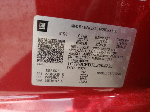 1GTP8CED7LZ204735 GMC Sierra C1500 Elevation