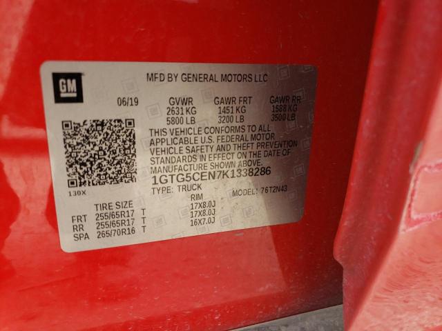 1GTG5CEN7K1338286 GMC CANYON SLE