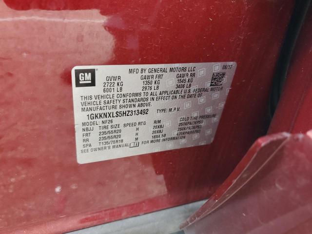 1GKKNXLS5HZ313492 GMC Acadia Denali