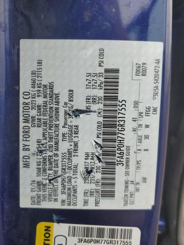 3FA6P0H77GR317555 Ford FUSION SE