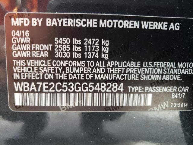 WBA7E2C53GG548284 BMW 740 I
