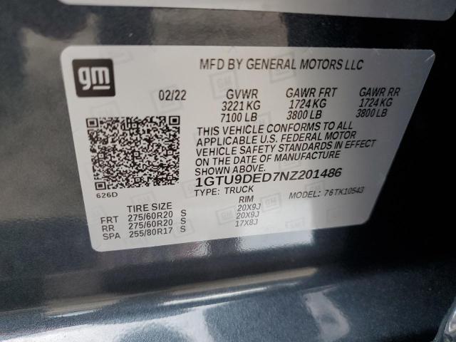 1GTU9DED7NZ201486 GMC Sierra Limited K1500 Slt