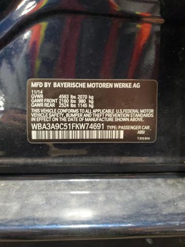 WBA3A9C51FKW74691 BMW 335 I