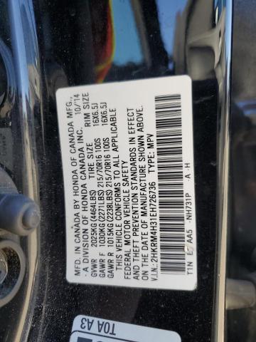 2HKRM4H31EH726736 Honda CR-V LX