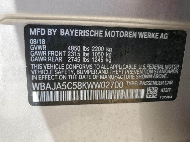 WBAJA5C58KWW02700 BMW 530 I
