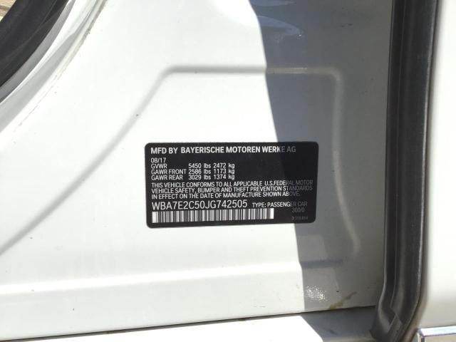 WBA7E2C50JG742505 BMW 740 I