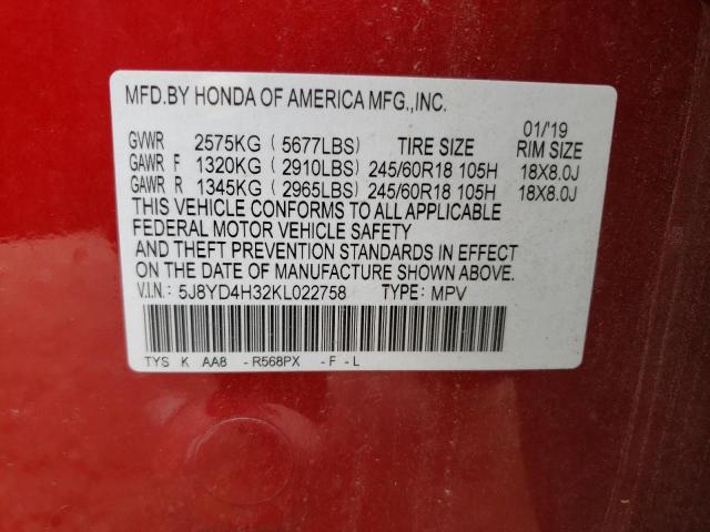 5J8YD4H32KL022758 Acura MDX