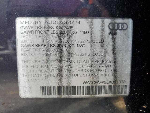 WA1CFAFP9EA081338 Audi Q5 PREMIUM