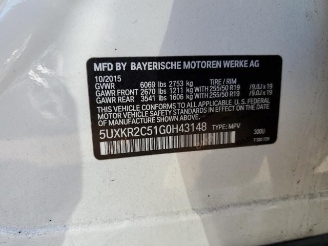 5UXKR2C51G0H43148 BMW X5 Sdrive35i