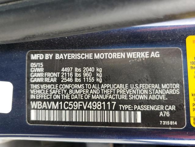 WBAVM1C59FV498117 BMW X1 Sdrive28i