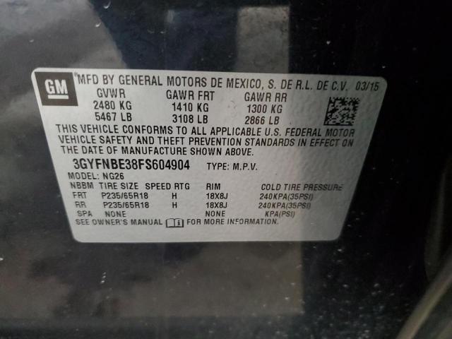 3GYFNBE38FS604904 Cadillac Srx Luxury Collection
