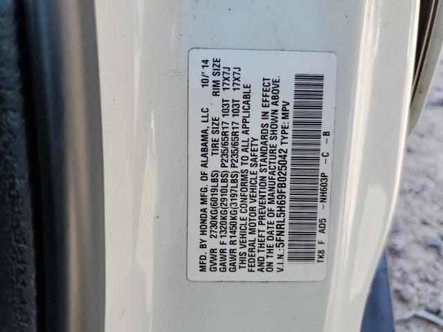 5FNRL5H69FB025042 Honda ODYSSEY EXL