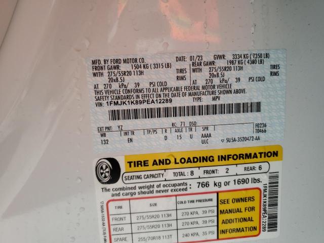 1FMJK1K89PEA12289 Ford Expedition Max Limited
