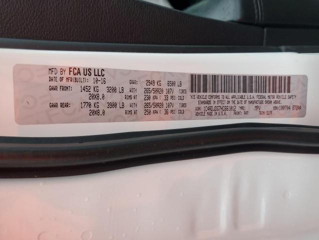 1C4RDJDG7HC661012 Dodge DURANGO GT