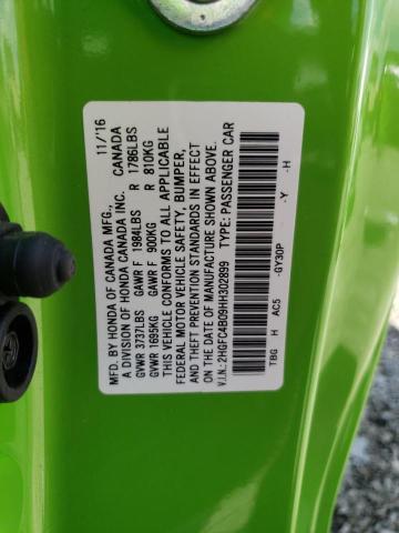 2HGFC4B09HH302899 Honda Civic Lx