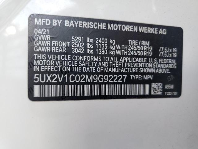 5UX2V1C02M9G92227 BMW X4 Xdrive30i