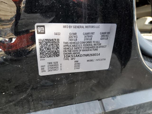 1GKS1AKD7NR268014 GMC YUKON SLE