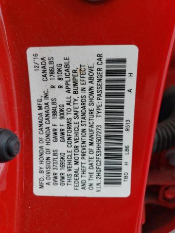 2HGFC2F53HH507273 Honda Civic Lx