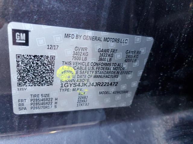 1GYS4JKJ4JR221472 Cadillac Escalade Esv Premium Luxury