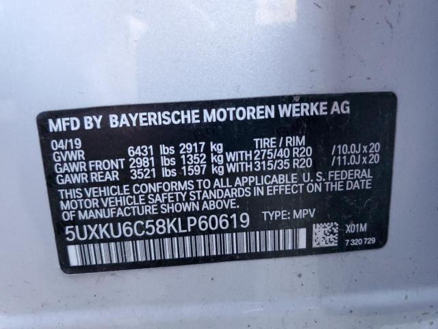 5UXKU6C58KLP60619 BMW X6 Xdrive50i
