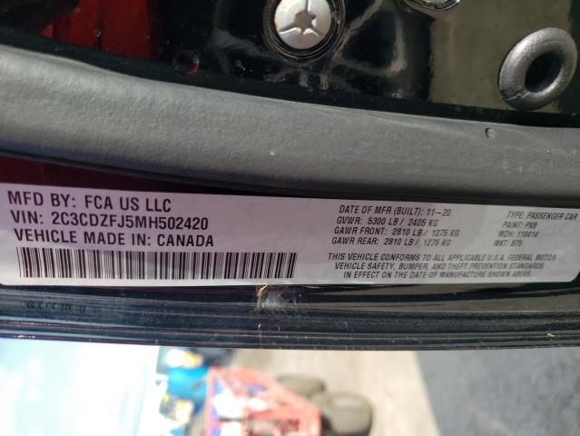 2C3CDZFJ5MH502420 Dodge Challenger R/t Scat Pack