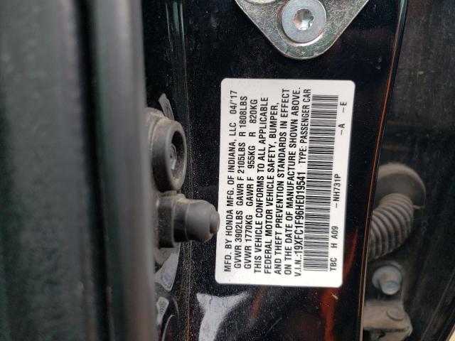 19XFC1F96HE019541 Honda Civic Touring