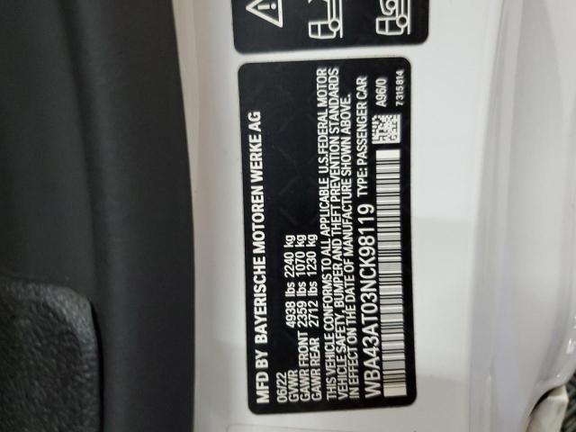 WBA43AT03NCK98119 BMW 430xi