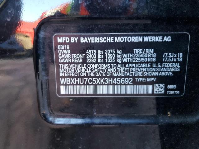 WBXHU7C5XK3H45692 BMW X1 Sdrive28i