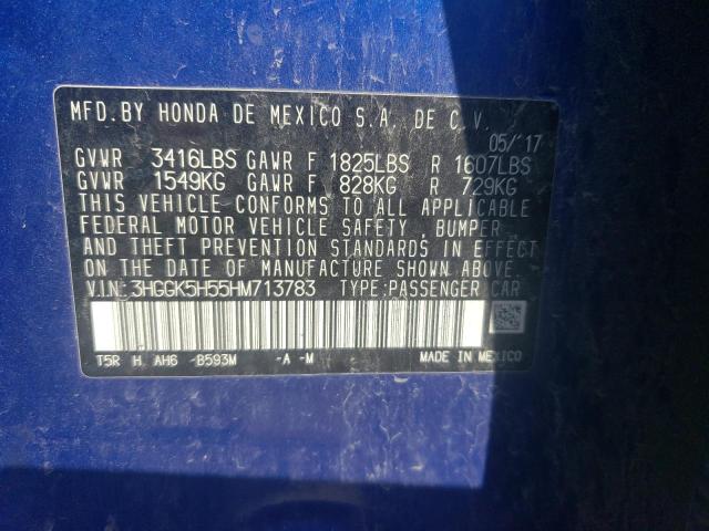3HGGK5H55HM713783 Honda FIT LX