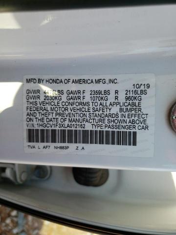 1HGCV1F3XLA012162 Honda Accord Sport