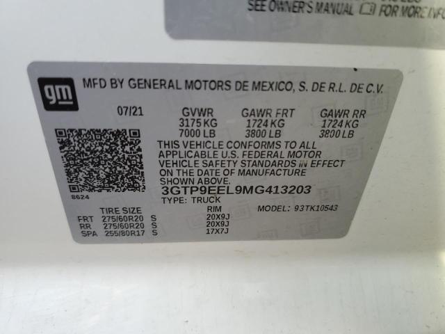 3GTP9EEL9MG413203 GMC Sierra K1500 At4