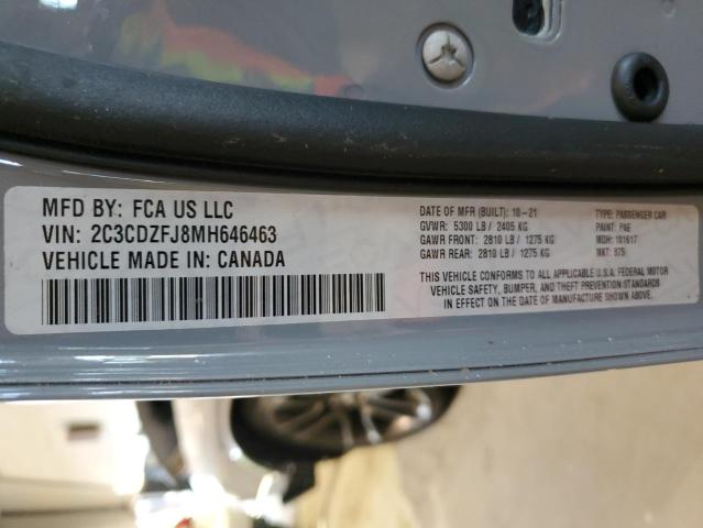 2C3CDZFJ8MH646463 Dodge Challenger R/t Scat Pack