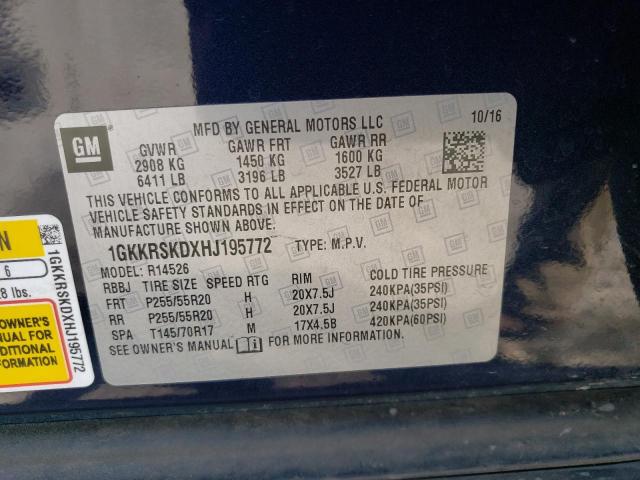 1GKKRSKDXHJ195772 GMC Acadia Limited Slt-2