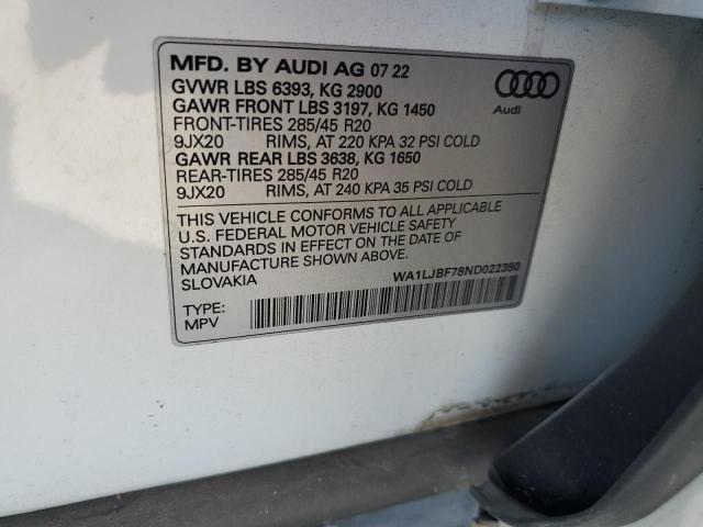 WA1LJBF78ND022350 Audi Q7 Premium Plus