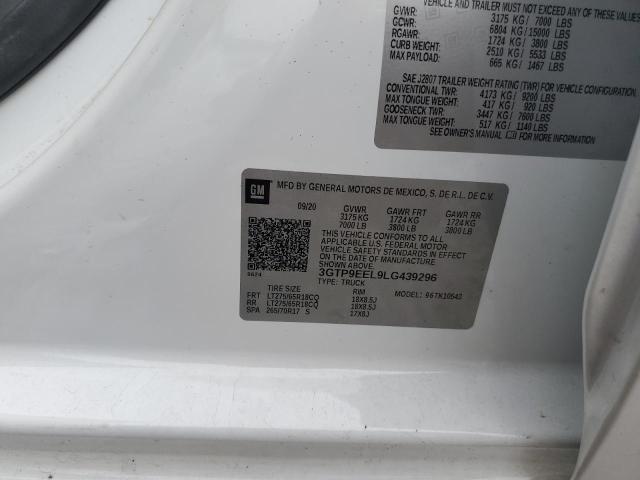 3GTP9EEL9LG439296 GMC Sierra K1500 At4